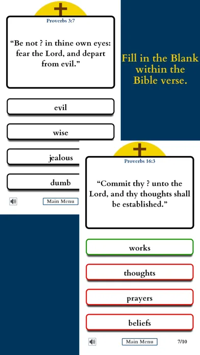 ภาพหน้าจอของ Quiz of the Christian Bible