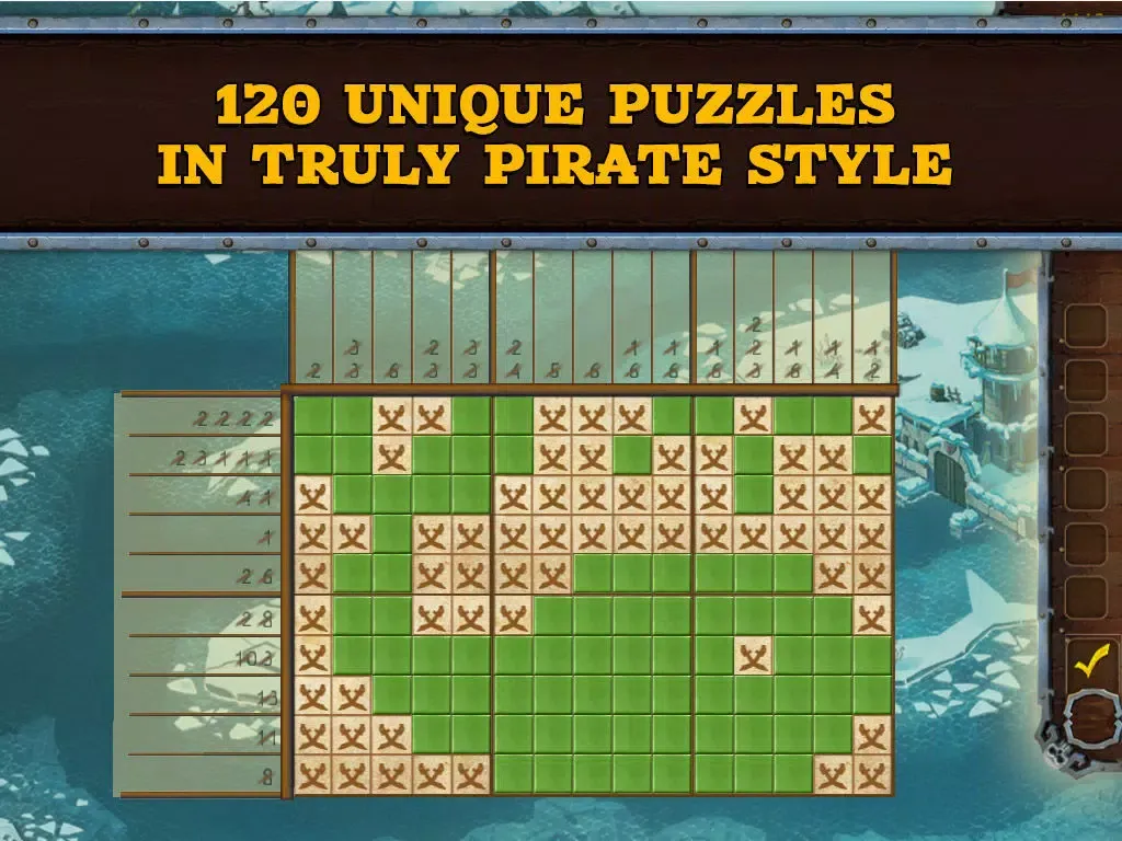 Capturas de pantalla de Fill and Cross. Pirate Riddles Free iPad 