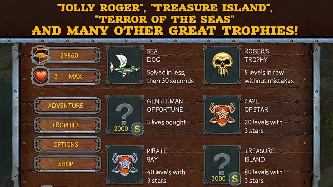 Capturas de pantalla de Fill and Cross. Pirate Riddles Free
