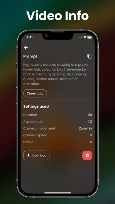Zrzuty ekranu Imagineapp: AI video & SD XL