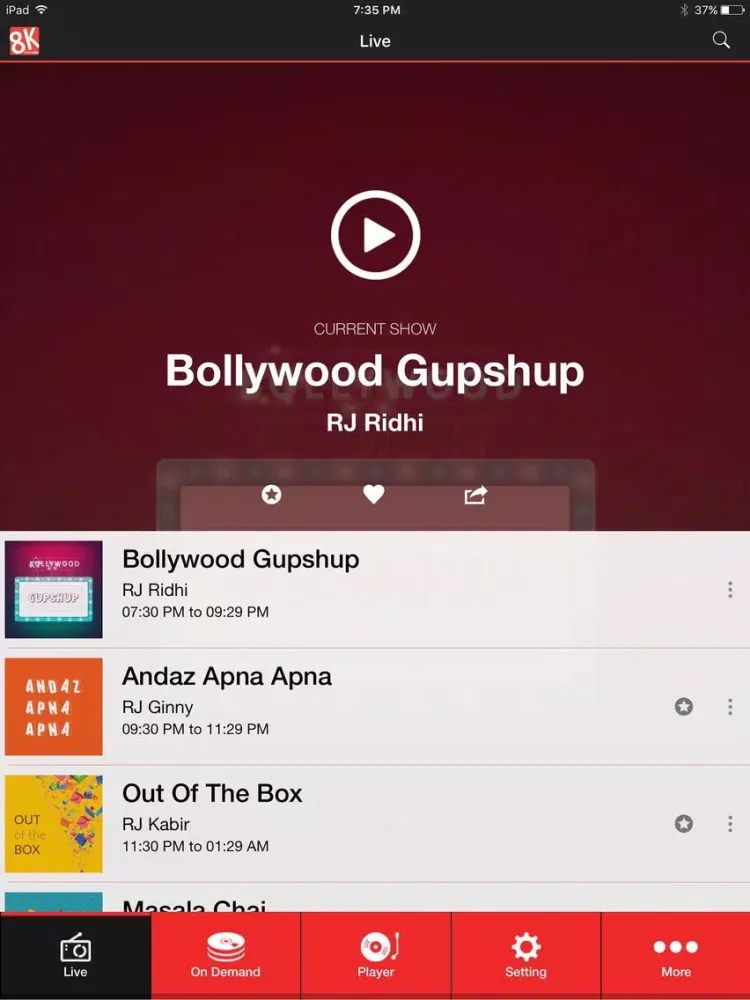 Capturas de pantalla de 8K Radio iPad 