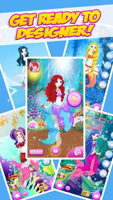 The Princess Mermaid Dress Up Games Screenshots