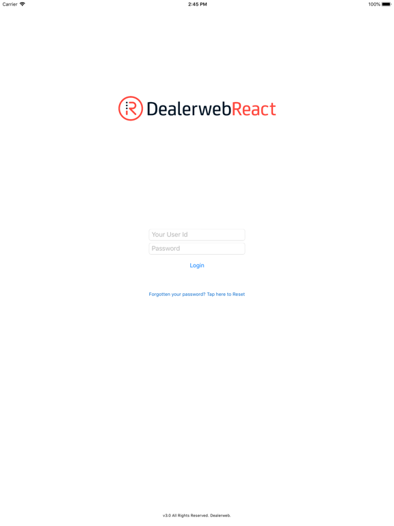 Zrzuty ekranu React by Dealerweb iPad 