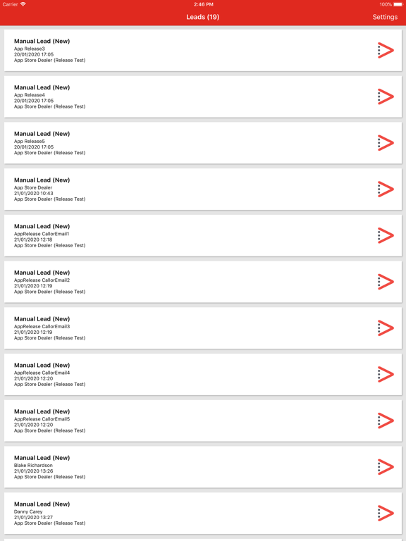 Zrzuty ekranu React by Dealerweb iPad 
