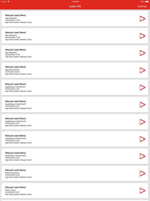 Tangkapan skrin React by Dealerweb iPad 