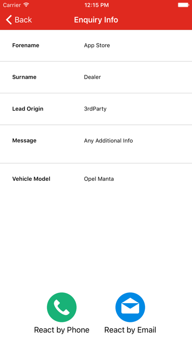 Zrzuty ekranu React by Dealerweb