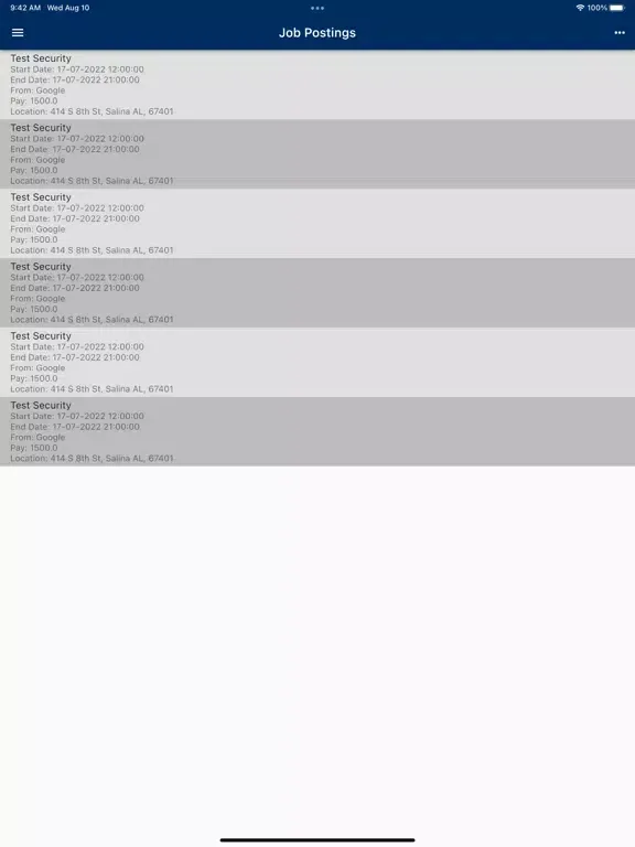 904 Security Scheduling iPad 应用截图