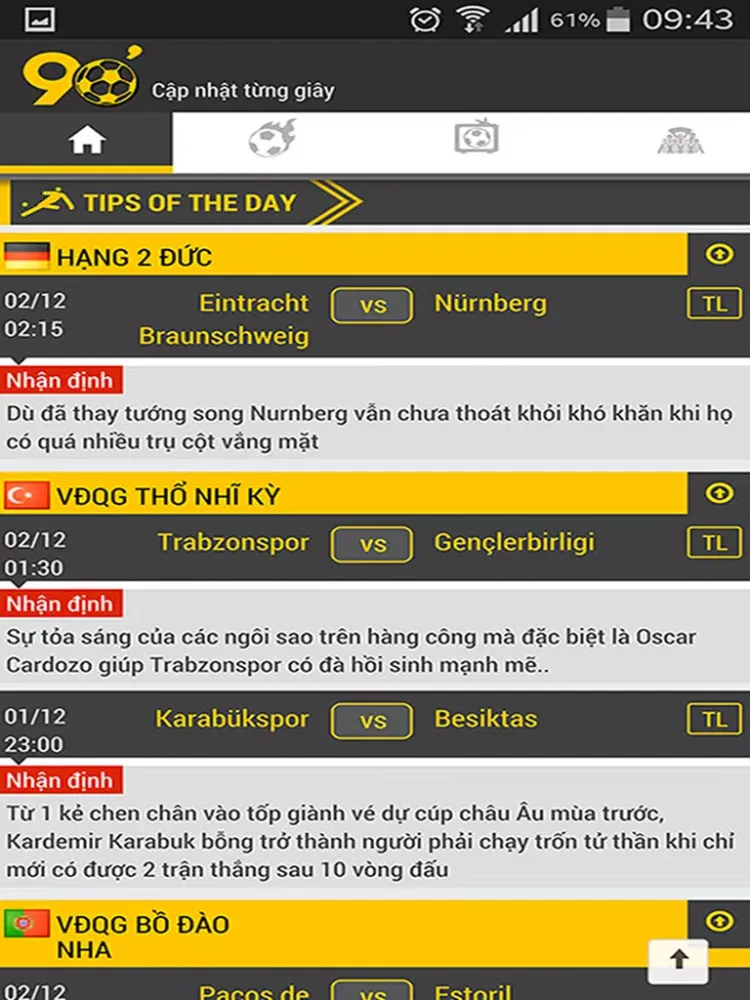 Zrzuty ekranu Bong da - Nhan dinh chuyen gia iPad 
