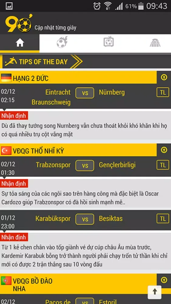 Zrzuty ekranu Bong da - Nhan dinh chuyen gia
