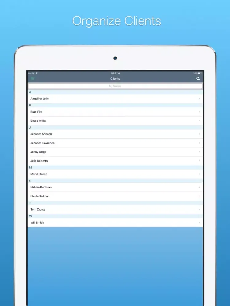 Client Note Keeper iPad  스크린샷
