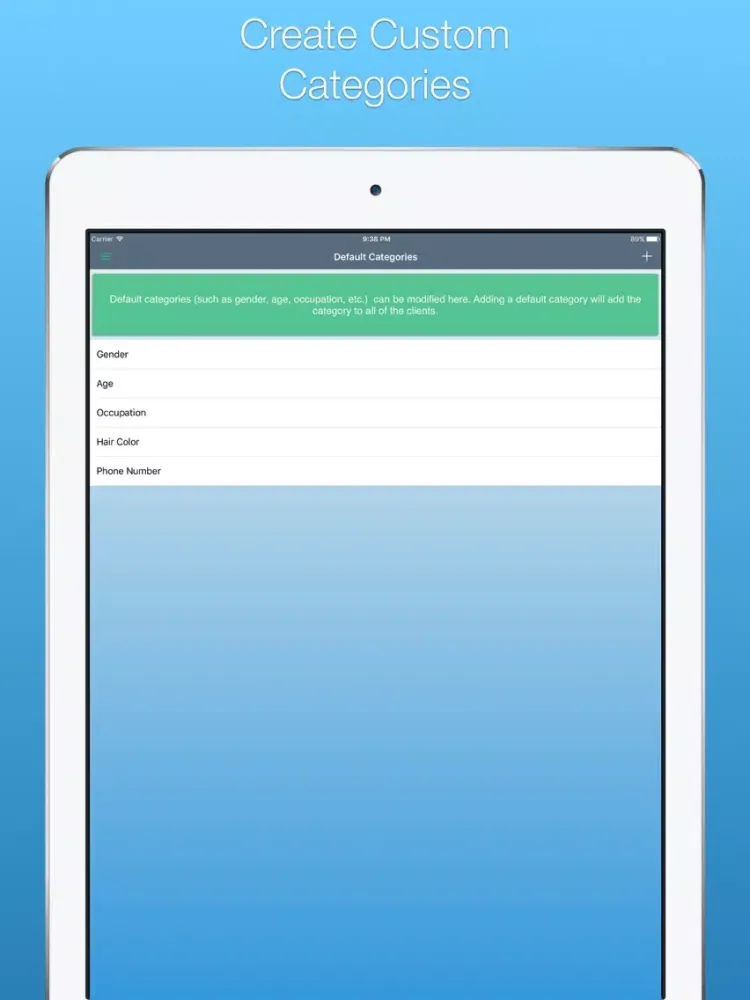Client Note Keeper iPad  스크린샷