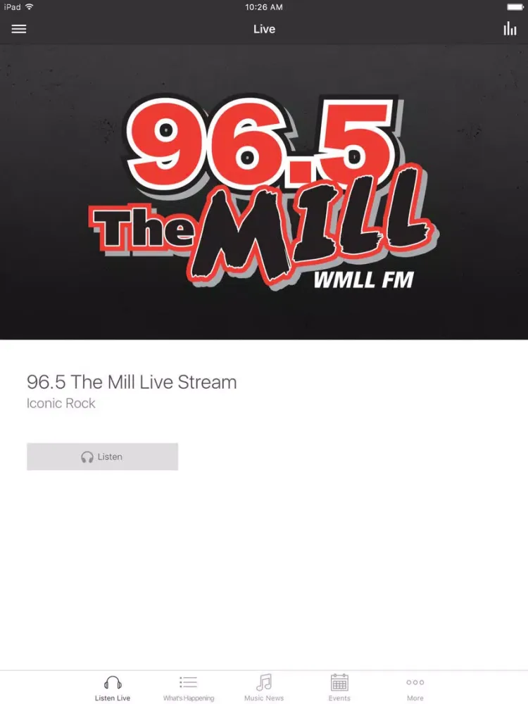 96.5 The Mill iPad  Screenshots