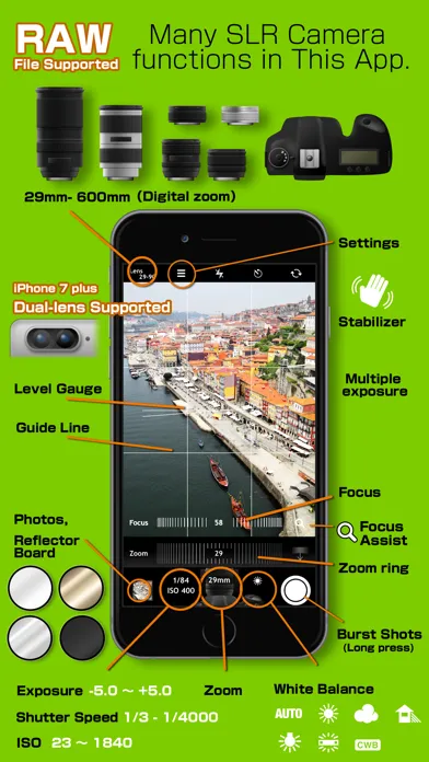 Tangkapan skrin DSLR Lens Kit RAW & Dual-lens
