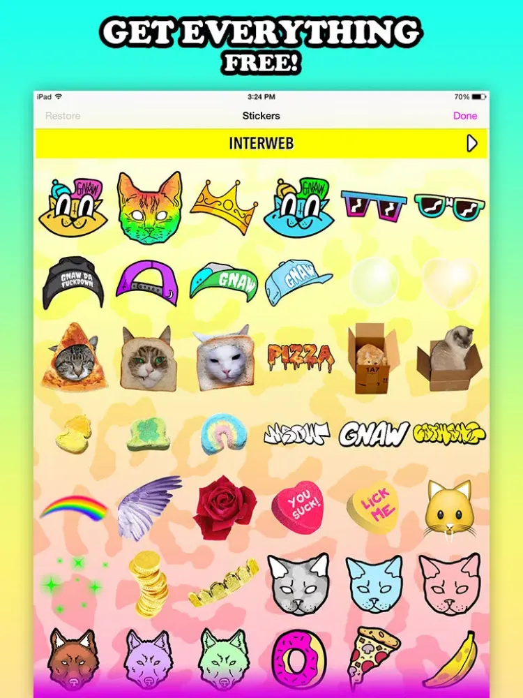 Catwang - Sticker Edit Camera iPad  スクリーンショット