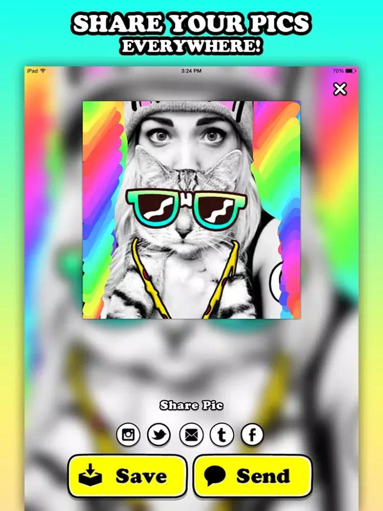 Catwang - Sticker Edit Camera iPad  スクリーンショット
