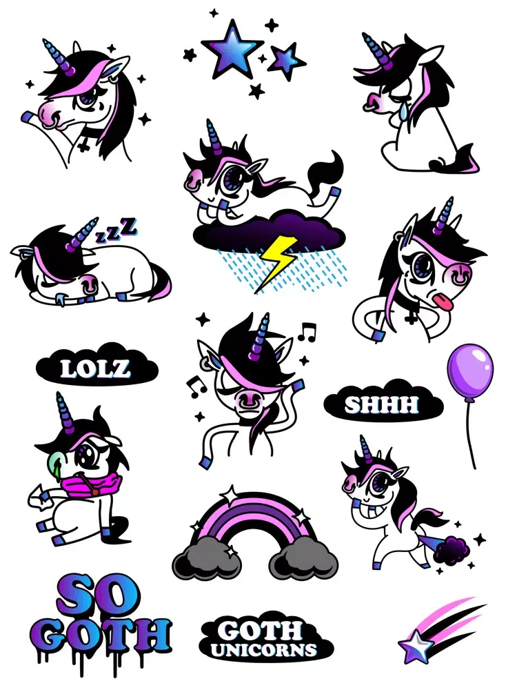 Capturas de pantalla de Goth Unicorns iPad 