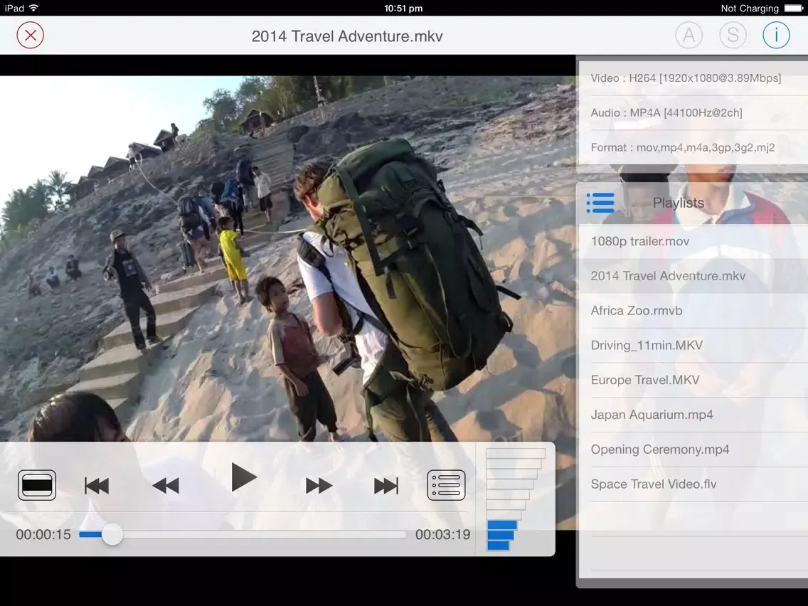 Media Player HD PRO - Play Mkv, Mov, Mpg, Wmv video iPad  स्क्रीनशॉट