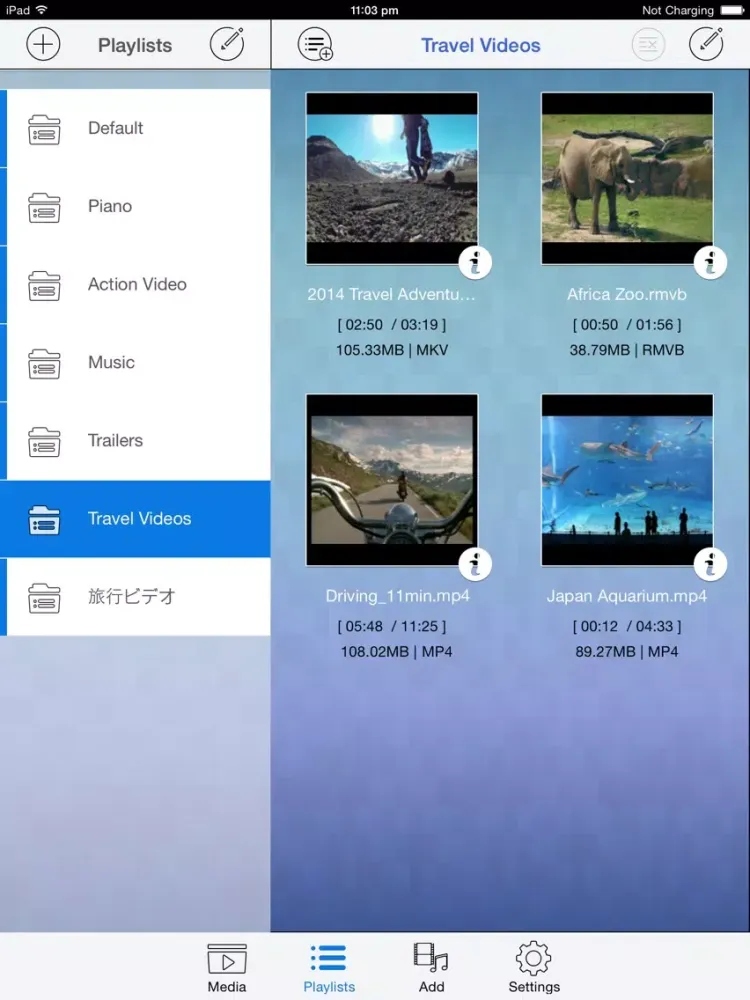 Media Player HD PRO - Play Mkv, Mov, Mpg, Wmv video iPad  स्क्रीनशॉट