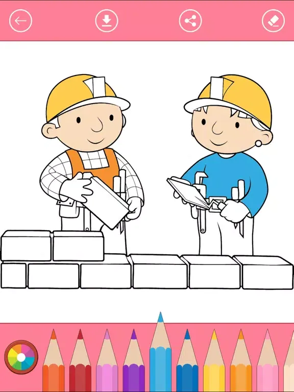 Capturas de tela do Coloring Book of Occupations & Jobs for Kids iPad 