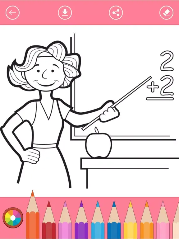 Capturas de tela do Coloring Book of Occupations & Jobs for Kids iPad 