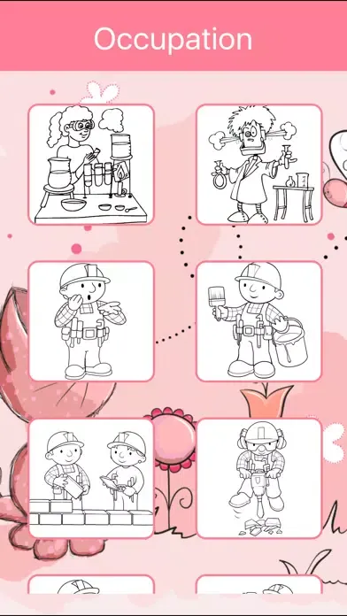 Capturas de tela do Coloring Book of Occupations & Jobs for Kids