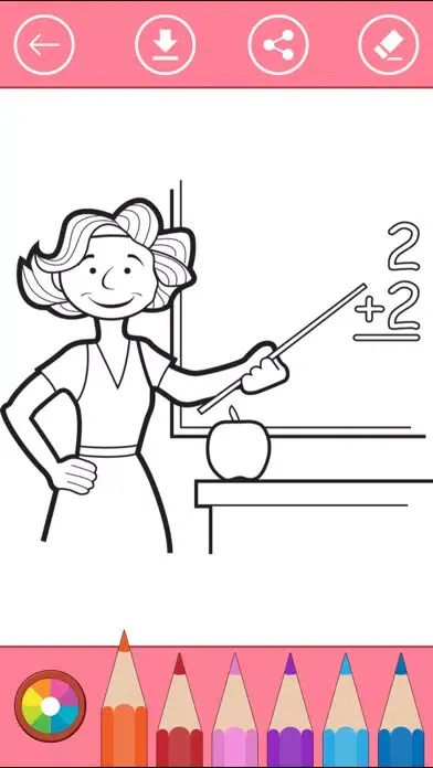 Capturas de tela do Coloring Book of Occupations & Jobs for Kids