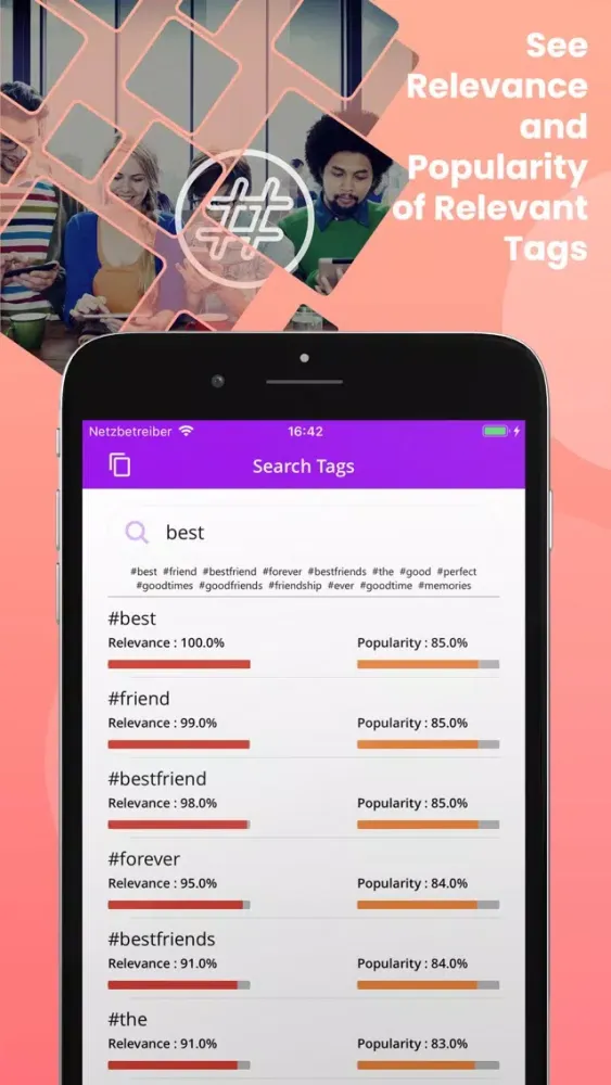 Best Tag for Instagram Posts سکرین شاٹس