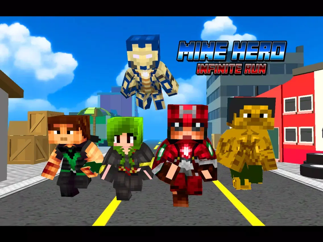 Tangkapan layar Super-Hero Blocky Craft Avenger Run 3D iPad 
