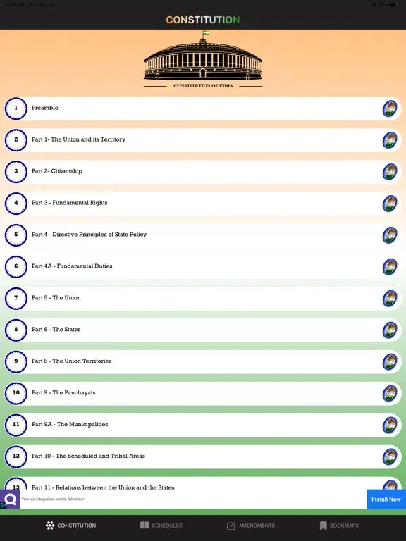 Constitution Of India-English iPad 應用截圖