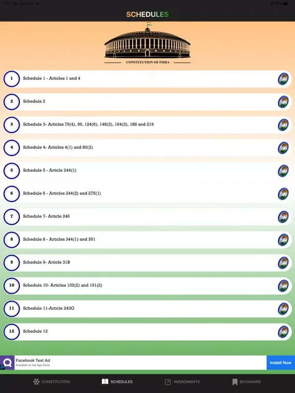 Constitution Of India-English iPad 應用截圖