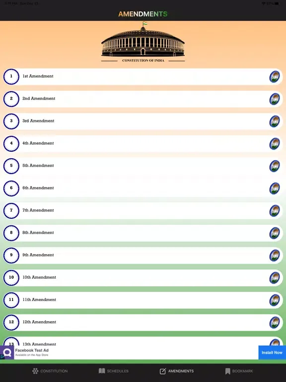 Constitution Of India-English iPad 應用截圖