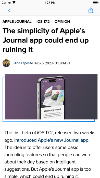 Captures d'écran de 9to5Mac — Breaking Tech News