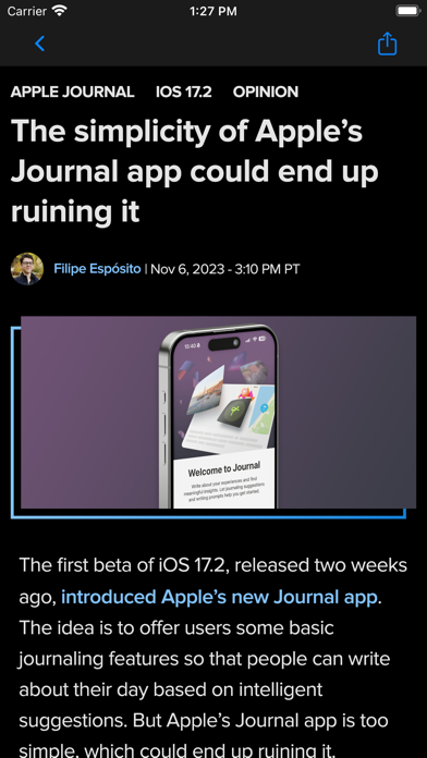 Captures d'écran de 9to5Mac — Breaking Tech News