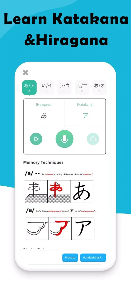 Learn Japanese-Hiragana, Kanji スクリーンショット