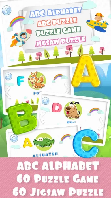 ABC Alphabet & Puzzle Learning Ekran Görüntüleri