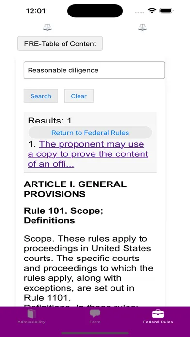 Screenshot di Court Objections