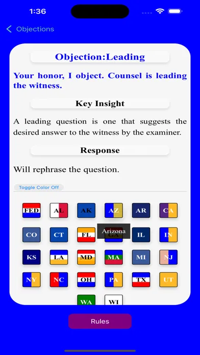 Screenshot di Court Objections