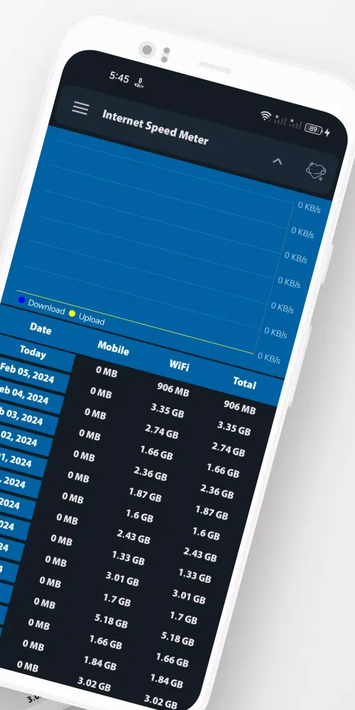 Internet speed meter سکرین شاٹس