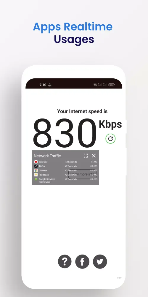 Internet speed meter سکرین شاٹس