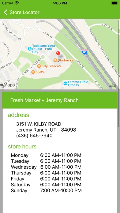ภาพหน้าจอของ Fresh Market Utah