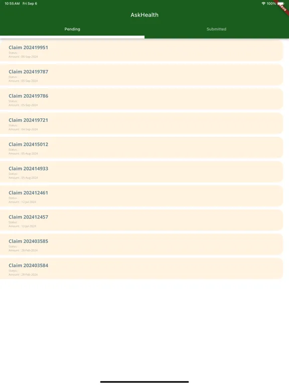 Скриншоты ASK Health iPad 