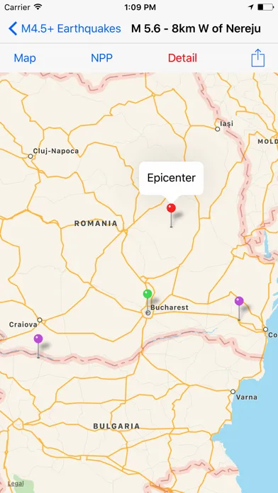 Earthquake M4.5+ Screenshots
