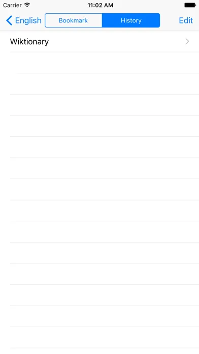 ภาพหน้าจอของ Wiktionary Reader