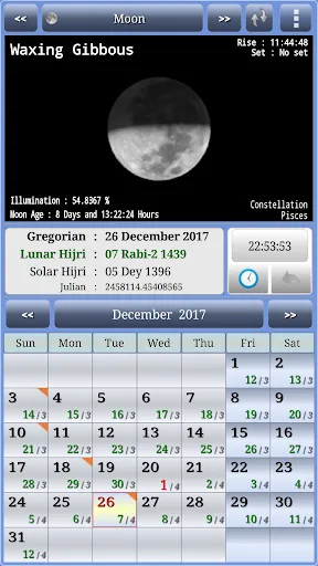 Capturas de pantalla de Sun & Moon Calendar