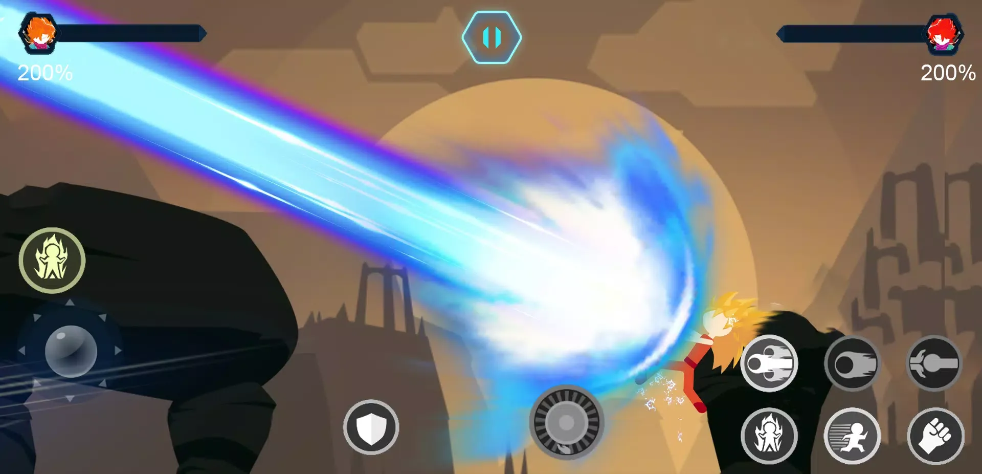 Tangkapan skrin Stickman Shadow battle warrior