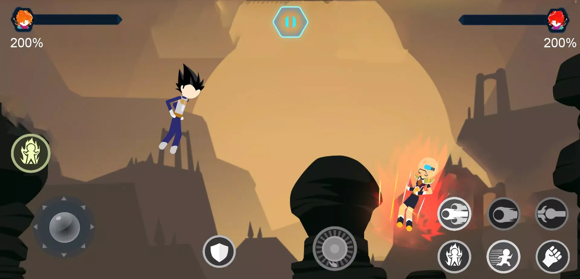 Tangkapan skrin Stickman Shadow battle warrior