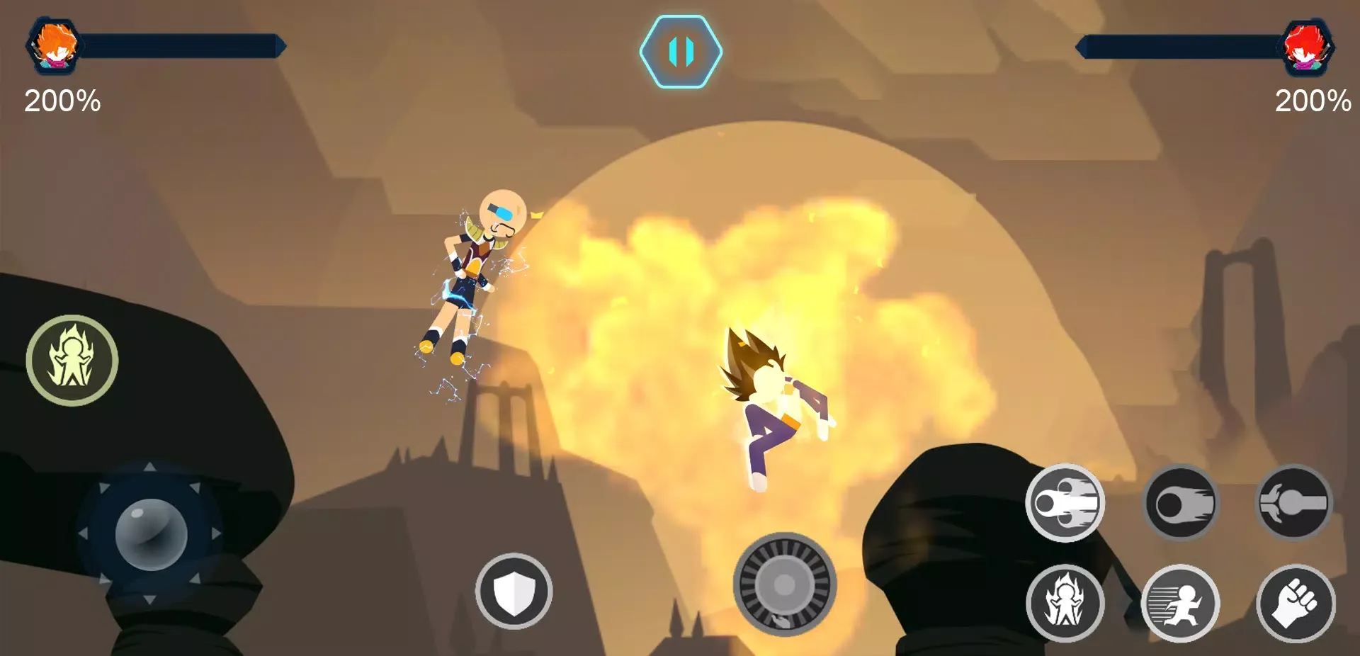 Tangkapan skrin Stickman Shadow battle warrior