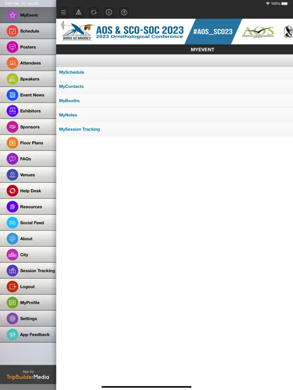 AOS & SCO-SOC 2023 iPad 应用截图