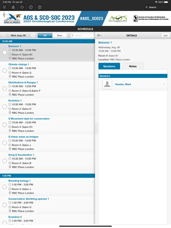 AOS & SCO-SOC 2023 iPad 应用截图