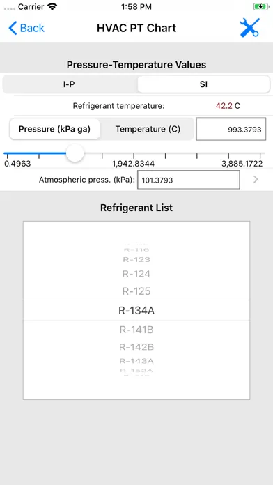 ASHRAE HVAC PT Chart Screenshots